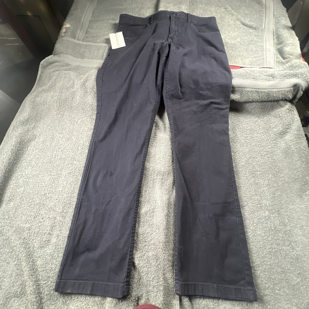 Calvin Klein‎ Jeans Men's Navy Blue Leg Fit Chino Pants  36x32 Zip Fly